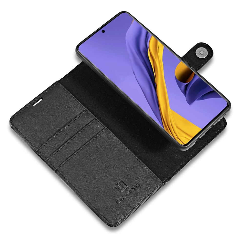 DG.MING For Samsung Galaxy A71 Detachable 2-in-1 Anti-scratch Split Leather Wallet Cover + PC Back Case