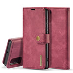 DG.MING For Samsung Galaxy A71 Detachable 2-in-1 Anti-scratch Split Leather Wallet Cover + PC Back Case