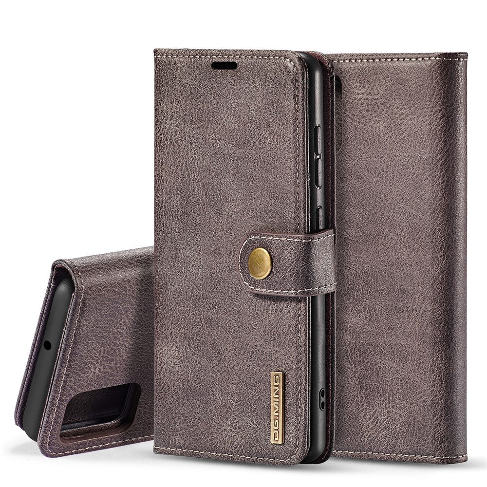 DG.MING For Samsung Galaxy A71 Detachable 2-in-1 Anti-scratch Split Leather Wallet Cover + PC Back Case