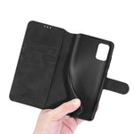 DG.MING Retro Style Wallet Leather Stand Shell Case for Samsung Galaxy A51