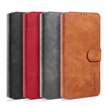 DG.MING Retro Style Wallet Leather Stand Shell Case for Samsung Galaxy A51