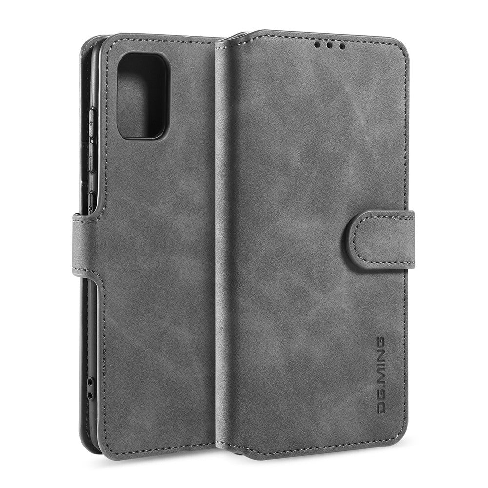 DG.MING Retro Style Wallet Leather Stand Shell Case for Samsung Galaxy A51