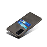 Two Card Slots PU Leather Coated Hard PC Shell for Samsung Galaxy S20 4G / S20 5G