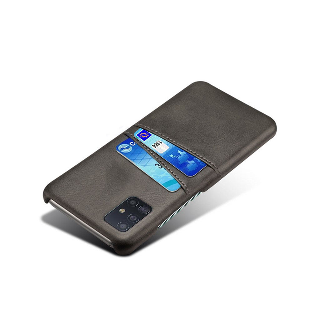PU-læderbelagt PC-cover med dobbelt kortplads til Samsung Galaxy A51