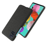 Solid Color Cloth Texture PC Phone Case for Samsung Galaxy A51