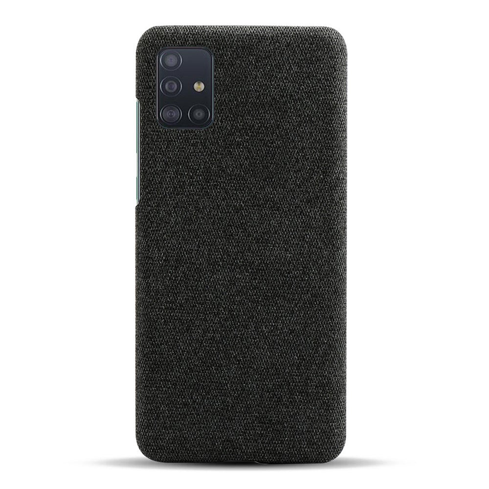Solid Color Cloth Texture PC Phone Case for Samsung Galaxy A51