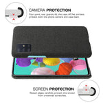 Solid Color Cloth Texture PC Phone Case for Samsung Galaxy A51