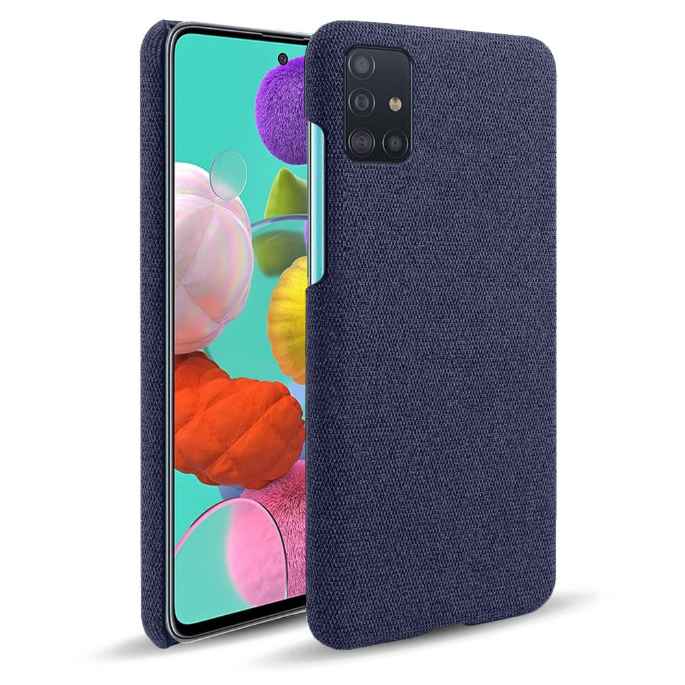 Solid Color Cloth Texture PC Phone Case for Samsung Galaxy A51