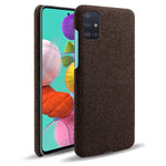 Solid Color Cloth Texture PC Phone Case for Samsung Galaxy A51