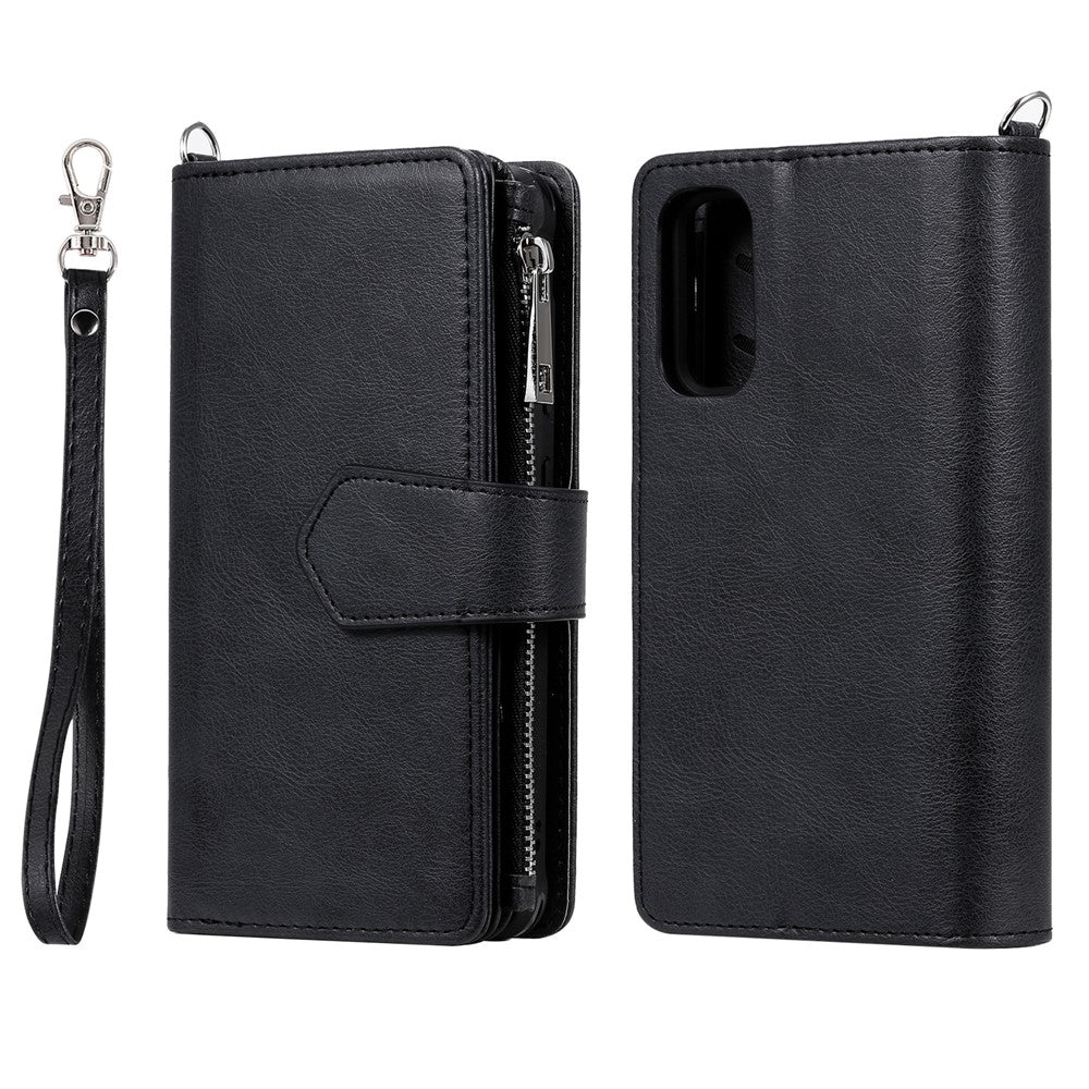 For Samsung Galaxy S20 4G / S20 5G Case 2 in 1 Detachable Magnetic Leather Wallet Mobile Cover with Strap