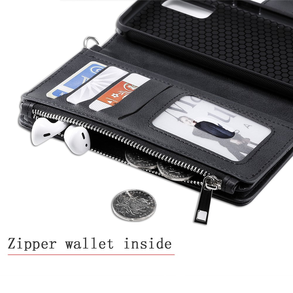 For Samsung Galaxy S20 4G / S20 5G Case 2 in 1 Detachable Magnetic Leather Wallet Mobile Cover with Strap