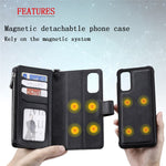 For Samsung Galaxy S20 4G / S20 5G Case 2 in 1 Detachable Magnetic Leather Wallet Mobile Cover with Strap