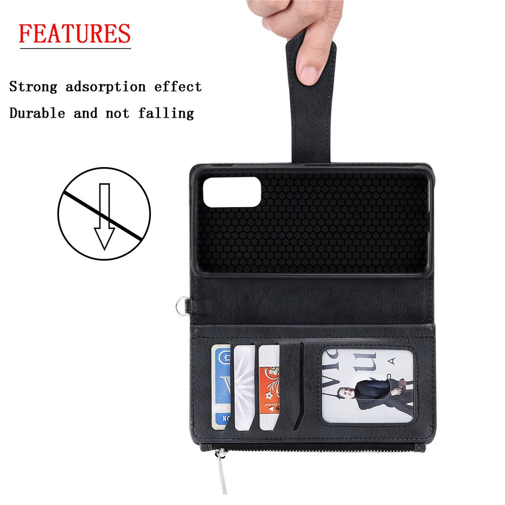 For Samsung Galaxy S20 4G / S20 5G Case 2 in 1 Detachable Magnetic Leather Wallet Mobile Cover with Strap