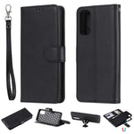 For Samsung Galaxy S20 4G / S20 5G Case 2 in 1 Detachable Magnetic Leather Wallet Mobile Cover with Strap