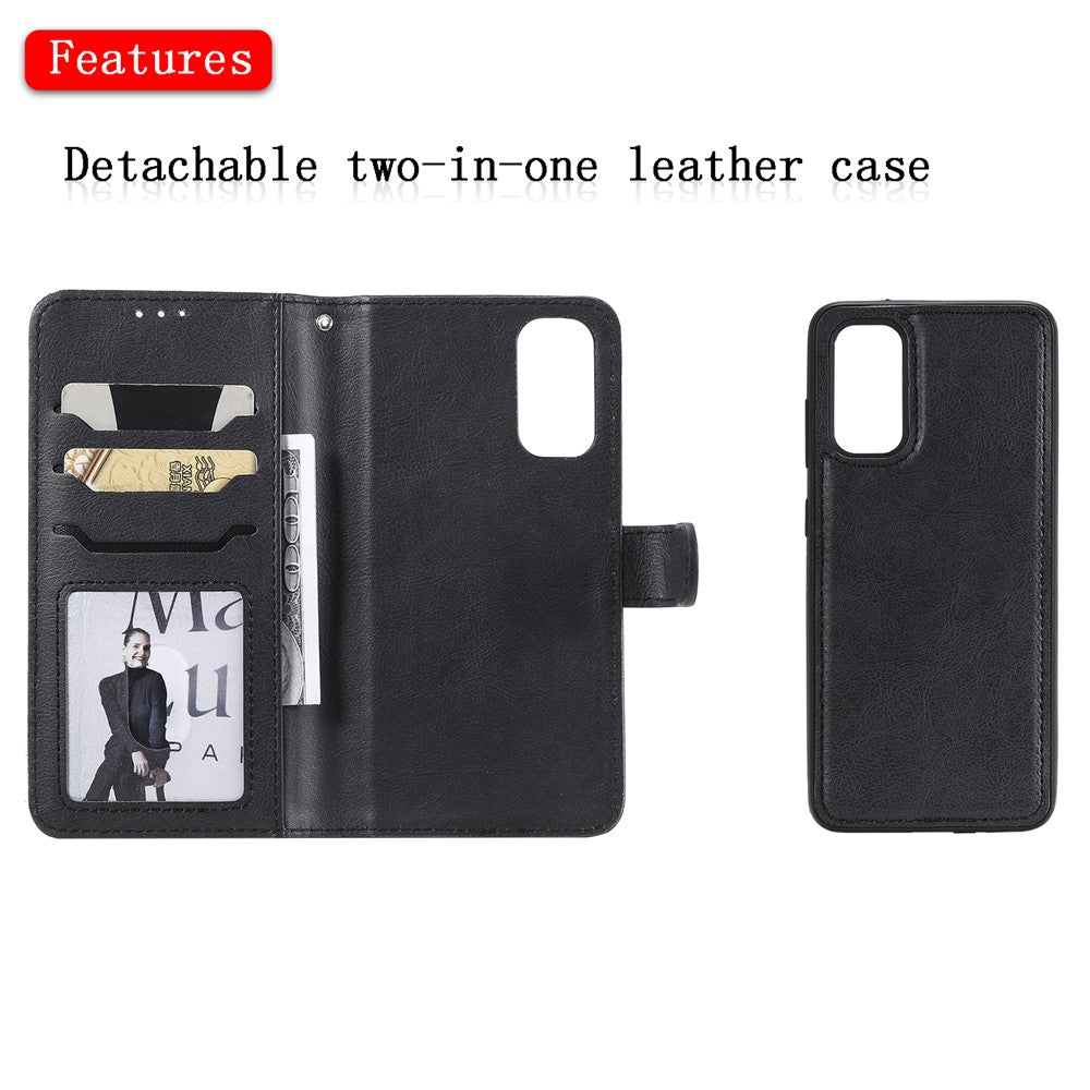 For Samsung Galaxy S20 4G / S20 5G Case 2 in 1 Detachable Magnetic Leather Wallet Mobile Cover with Strap