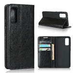 Crazy Horse Genuine Leather Stand Wallet Phone Case for Samsung Galaxy S20 4G/S20 5G