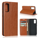 Crazy Horse Genuine Leather Stand Wallet Phone Case for Samsung Galaxy S20 4G/S20 5G