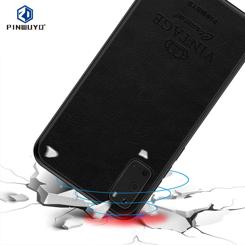 PINWUYO Pin Rui Series PU Leather Coated PC + TPU Phone Shell for Samsung Galaxy S20 4G/S20 5G
