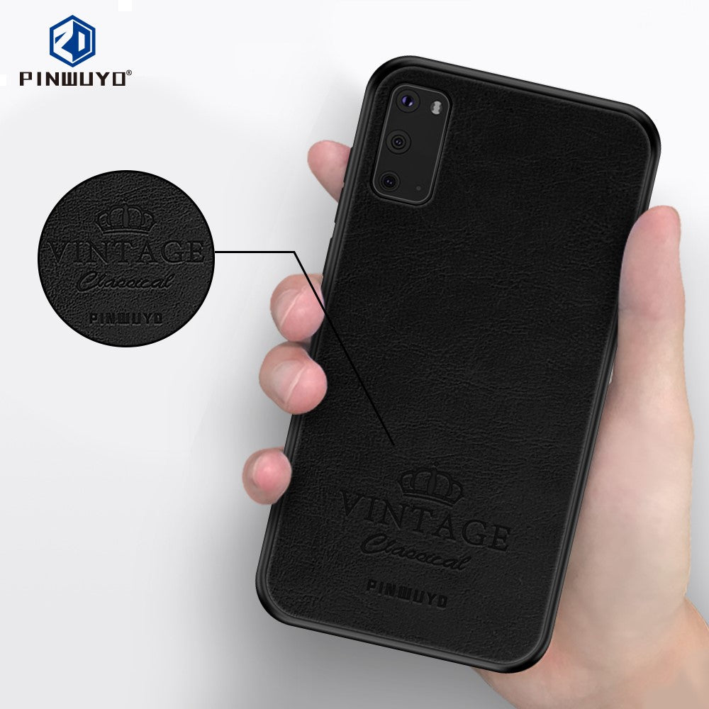 PINWUYO Pin Rui Series PU Leather Coated PC + TPU Phone Shell for Samsung Galaxy S20 4G/S20 5G