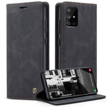 CASEME 013 Series Auto-absorbed Leather Wallet Automatic Closing Stand Case for Samsung Galaxy A51