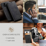 CASEME 013 Series Auto-absorbed Leather Wallet Automatic Closing Stand Case for Samsung Galaxy A51
