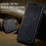 CASEME 013 Series Auto-absorbed Leather Wallet Automatic Closing Stand Case for Samsung Galaxy A51
