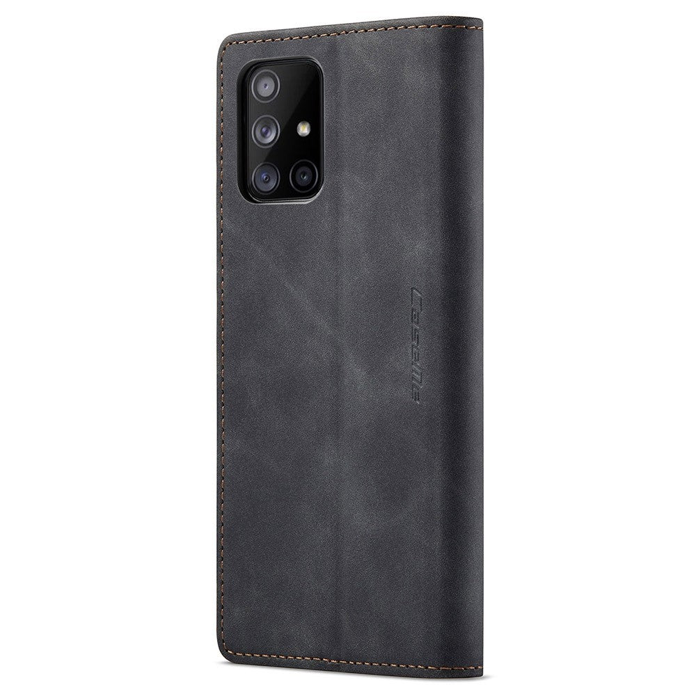 CASEME 013 Series Auto-absorbed Leather Wallet Automatic Closing Stand Case for Samsung Galaxy A51