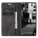 CASEME 013 Series Auto-absorbed Leather Wallet Automatic Closing Stand Case for Samsung Galaxy A51