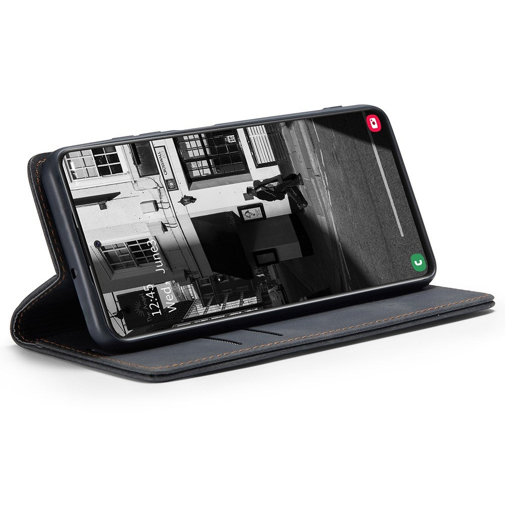 CASEME 013 Series Auto-absorbed Leather Wallet Automatic Closing Stand Case for Samsung Galaxy A51