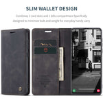 CASEME 013 Series Auto-absorbed Leather Wallet Automatic Closing Stand Case for Samsung Galaxy A51