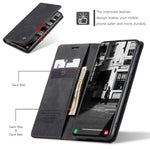 CASEME 013 Series Auto-absorbed Leather Wallet Automatic Closing Stand Case for Samsung Galaxy A51