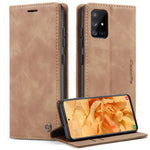 CASEME 013 Series Auto-absorbed Leather Wallet Automatic Closing Stand Case for Samsung Galaxy A51