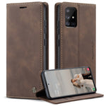 CASEME 013 Series Auto-absorbed Leather Wallet Automatic Closing Stand Case for Samsung Galaxy A51