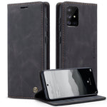 CASEME 013 Series Flip Wallet Leather Phone Cover for Samsung Galaxy A71