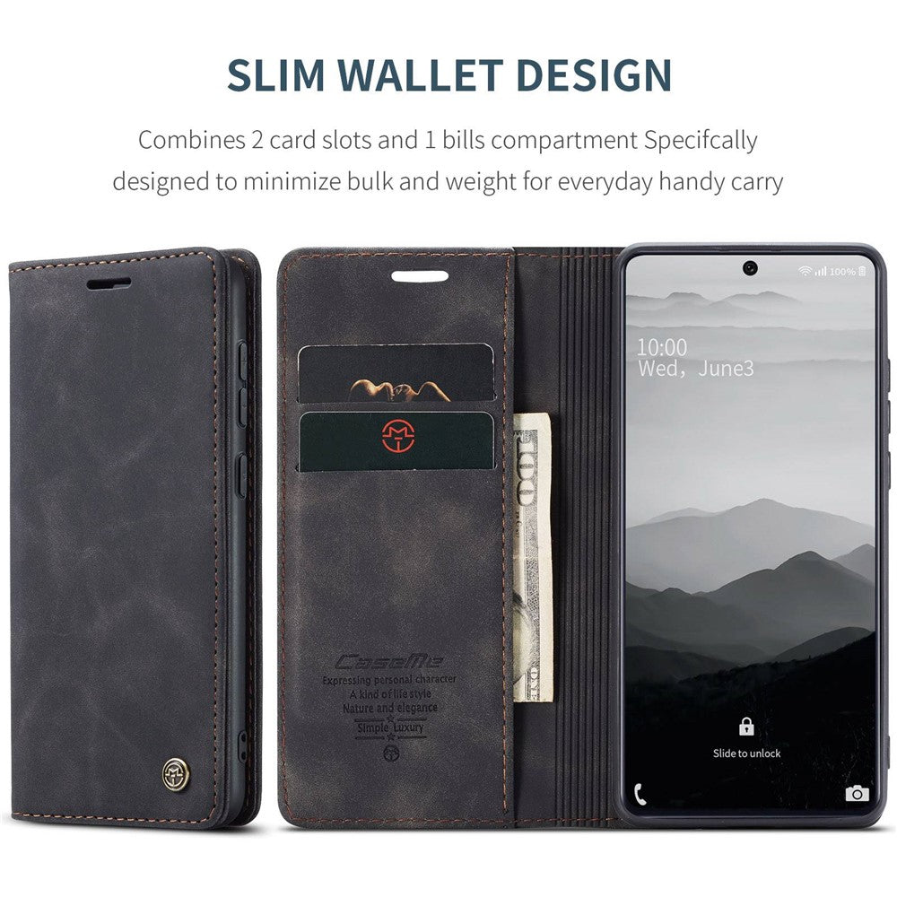 CASEME 013 Series Flip Wallet Leather Phone Cover for Samsung Galaxy A71