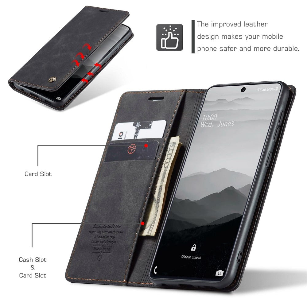 CASEME 013 Series Flip Wallet Leather Phone Cover for Samsung Galaxy A71
