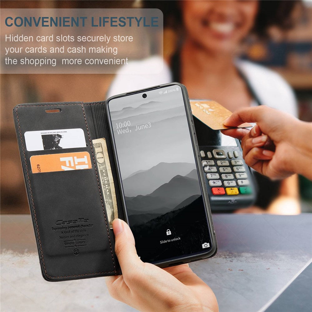 CASEME 013 Series Flip Wallet Leather Phone Cover for Samsung Galaxy A71