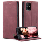 CASEME 013 Series Flip Wallet Leather Phone Cover for Samsung Galaxy A71
