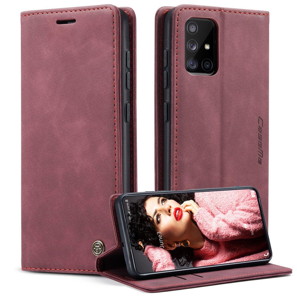 CASEME 013 Series Flip Wallet Leather Phone Cover for Samsung Galaxy A71