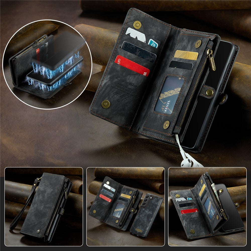 CASEME 008 Series Wallet Vintage PU Leather Case for Samsung Galaxy S20 Plus