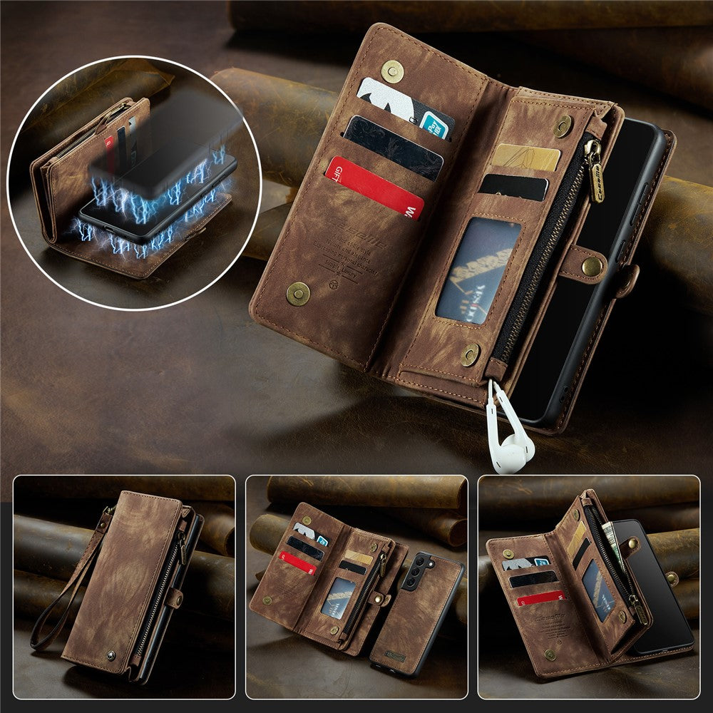CASEME 008 Series Wallet Vintage PU Leather Case for Samsung Galaxy S20 Plus