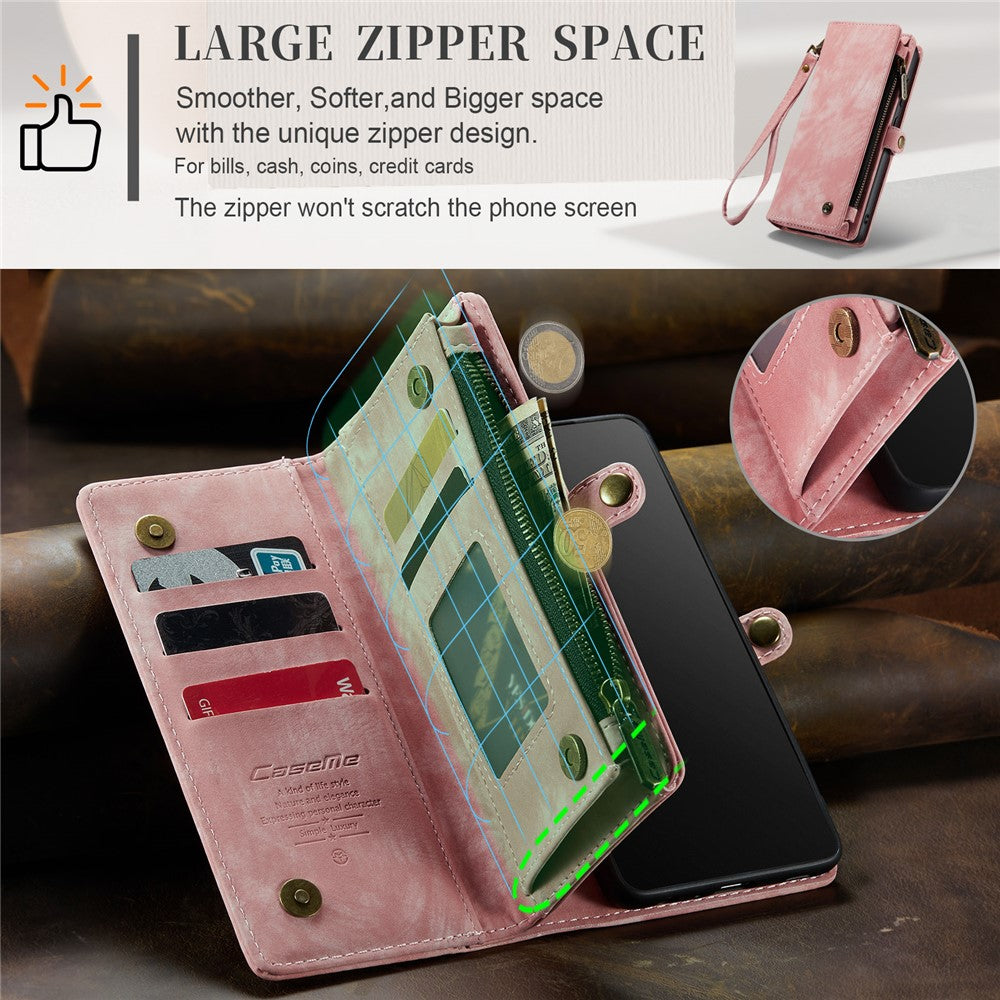 CASEME 008 Series Wallet Vintage PU Leather Case for Samsung Galaxy S20 Plus