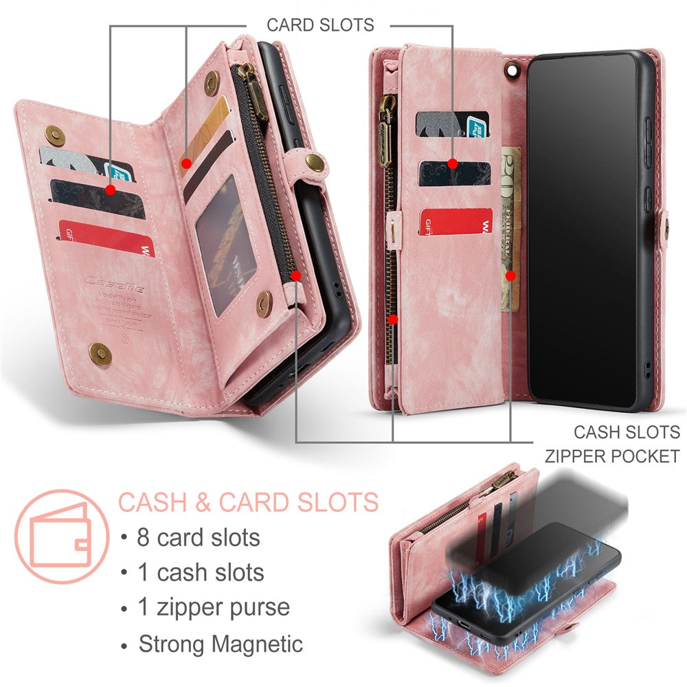 CASEME 008 Series PU Leather Cover for Samsung Galaxy S20 Ultra Wallet Phone Case Shockproof Folio Flip Cover