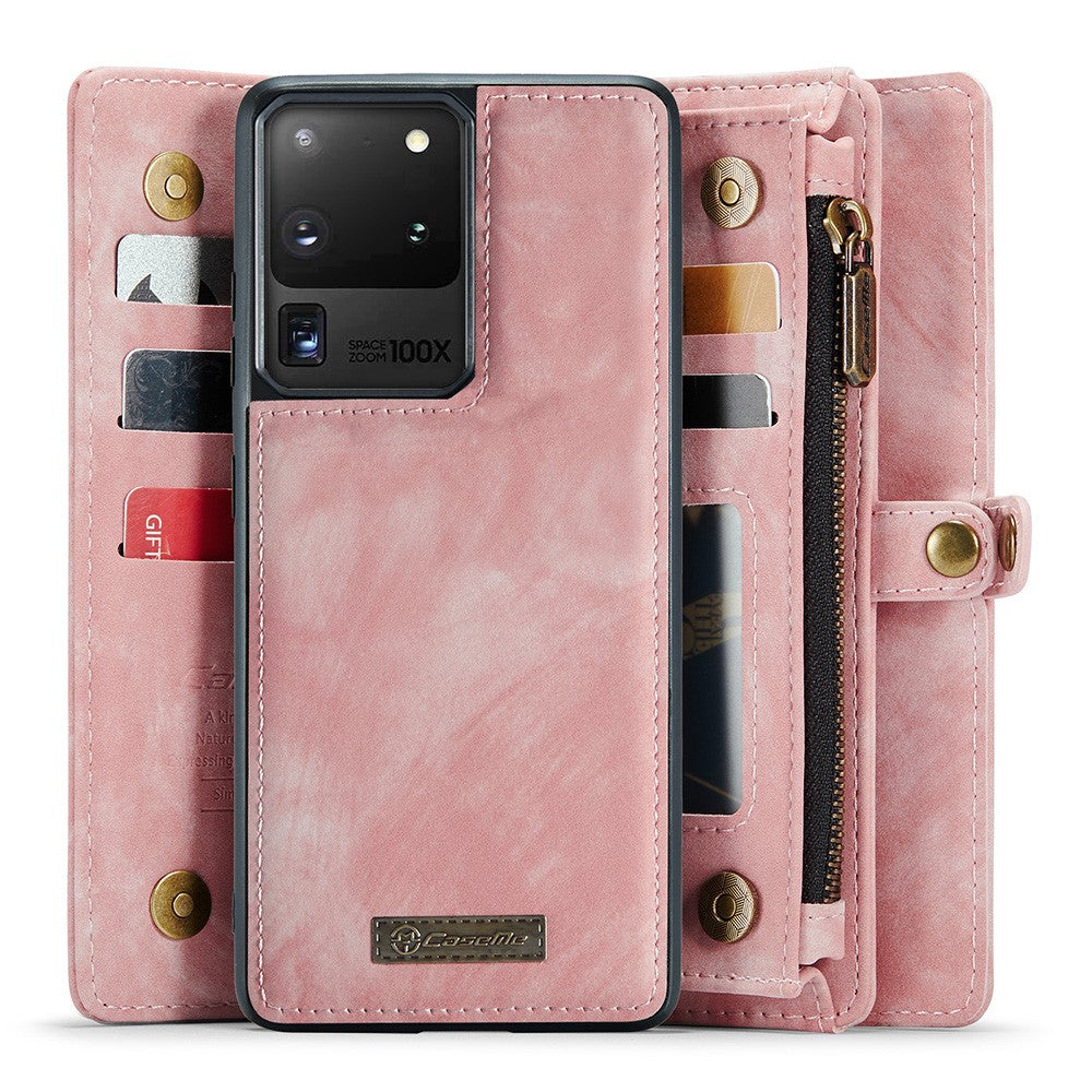 CASEME 008-serien PU-läderskal till Samsung Galaxy S20 Ultra plånboksfodral stötsäkert folio-flipfodral