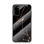 Marble Grain Pattern Tempered Glass PC + TPU Phone Case for Samsung Galaxy S20 4G/S20 5G