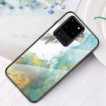 Marble Pattern Tempered Glass Case PC + TPU Hybrid Cover for Samsung Galaxy S20 Ultra