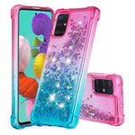 Gradient Glitter Powder Quicksand TPU-skal till Samsung Galaxy A51