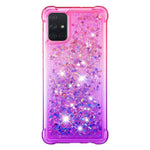 TPU-mobilcover til Samsung Galaxy A71 med gradient-glimmerpulver og quicksand-effekt
