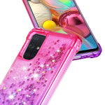 TPU-mobilcover til Samsung Galaxy A71 med gradient-glimmerpulver og quicksand-effekt