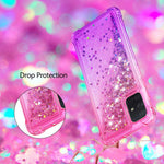 TPU-mobilcover til Samsung Galaxy A71 med gradient-glimmerpulver og quicksand-effekt
